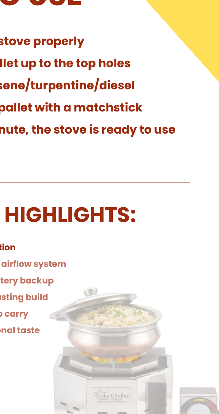 Agneekaa stove in use